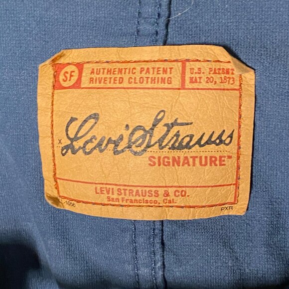 Levis Signature Womens Dark Teal Velvet Blazer Jacket Size Large Stretch pockets - Picture 5 of 8